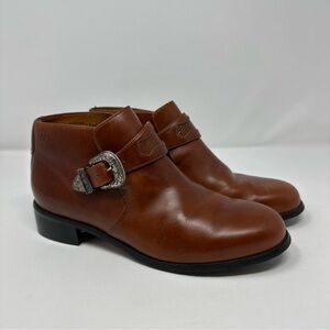 Ariat Women's British Tan Blair Style 16428 Western Ankle Boots with Buckle‎ 8 B